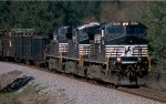 Norfolk Southern C40-9W #9365, ES40DC #7570 & C40-9W #8919, leading NS train #151, 